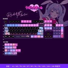 Hatsune Miku rabbit  hole Anime 122 pcs Keycaps Set For Mechanical Keyboard V3.0 picture