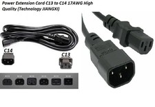 PDU, 7FT Power Extension Cord C13 to C14 17AWG 300V High Quality NEW picture