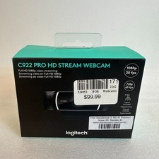 Logitech C922 Pro HD 1080p Stream Webcam (960-001087) Brand New In Box picture