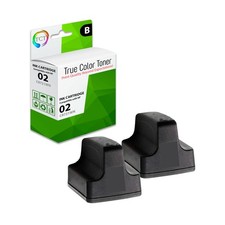 2Pk TCT Compatible For HP 02 Black HY Photosmart C5180 3310 D7360 C7280 D7160 picture