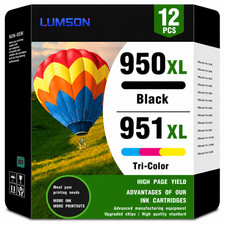 12pk  950XL 951XL Ink Combo Compatible for OfficeJet Pro 8100 (3BK/3C/3M/3Y) picture