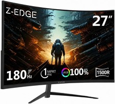 Sleek 27 Inch Curved Gaming Monitor - 1080P FHD, RGB Lighting & Flicker-Free picture