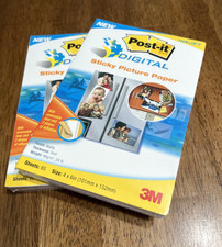 2-Packages 3M Post-It Digital Sticky Picture Paper For Inkjet/Photo Printers 4x6 picture