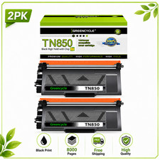 2* Replace For Brother TN850 High Yield Black Toner Cartridge New  picture