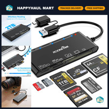 7-in-1 Multi Card Reader USB 3.0 & USB-C for SD Micro SD CF MS xD Cards - Univer picture