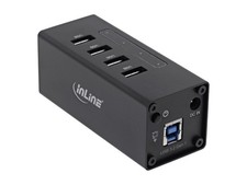 InLine Hub 4x USB 3.2 Power Supply 2.5A Aluminum Black 2.5A Aluminum 35395A picture