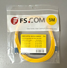 FS.COM 5m Single-Mode Duplex Fiber Patch Cable LC/UPC-LC/UPC Yellow D3D2 picture