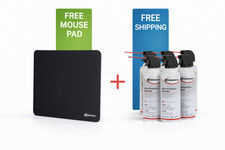 Innovera Compressed 10oz Air Duster Cleaning Can - Pack of 6 -plus Mousepads picture