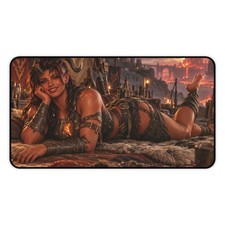 Karlach Extended Mouse Pad Fiery Fantasy Art Non Slip Keyboard Mat picture