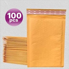 PolycyberUSA 100pcs #7 Kraft Bubble Envelope Mailers (Inner14.25x19) picture