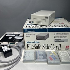 Mountain FileSafe Sidecar II Tape Backup 01-35860-01 w/ Box, Tapes & Software picture
