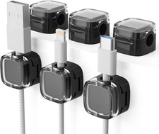 6 Pack Magnetic Cord Organizer & Cable Clips - Adjustable under Desk Cable picture