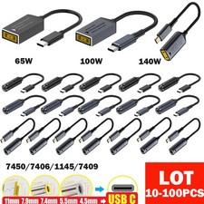 7.4mm Laptop Charger Converter USB Type C PD Power Charging Cable Adapter Lot picture