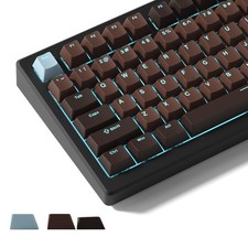 Womier Shine Through Keycaps for Mechanical Keyboard Retro Brown Blue/Brown picture
