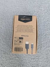 Amazon Basics Black 10 Feet Long USB Cable 2.0 A Male to Micro B Charger picture