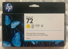 HP 72 Yellow DesignJet Ink Cartridge 130ml (C9373A) OEM Sealed Retail Box FreeSH picture