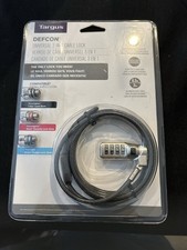 Targus Defcon Universal 3-in-1 Cable lock Laptop / Notebook lock New Sealed picture