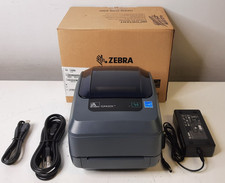 Zebra GX420t Thermal Label Printer with Power and USB Cables - Power Tested picture