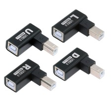 CY Type-B USB 2.0 Extension Adapter Male to Female Vertical Angled 90 Degree picture