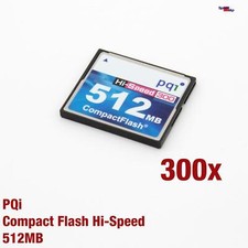 PQI 512MB HI-SPEED 300x COMPACT FLASH CF CARD CARD THINCLIENT HP HEDGEHOG CANON NIK picture