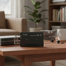 Bluetooth 5.0 Cassette Adapter, 12-Hour Battery, Black picture