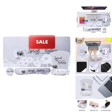 MEGREZ 4-in-1 Mouse Pad Wrist Rest Memory Foam Desk Mat Set picture
