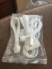PSU Extension Cable Sleeved Mod PC Power Supply Cable (white) picture
