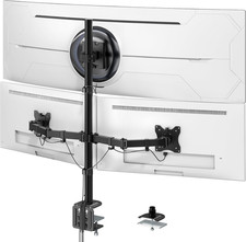 Triple Monitor Mount for 49 Inch Ultrawide and 32 Inch Monitors VESA Adjustable picture