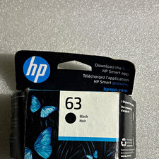 HP 63 Genuine Original Black Ink Cartridge for Inkjet Printers picture