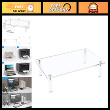 Clear Acrylic Monitor Stand, Sturdy Laptop Riser for Home Office, Space-Saving D picture