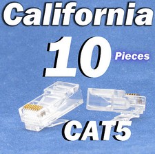 10 Pcs RJ45 8P8C Network Cable Modular Plug CAT5 CAT5E Connector LAN Ethernet  picture