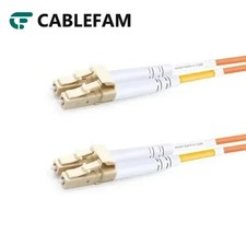 [2pcs] 1M LC UPC-LC UPC Duplex OM2 Multimode LSZH 2.0mm Fiber Patch Cable picture