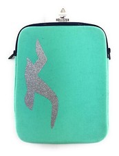 Hollister Tablet Case Zip Cover Glitter Seagull Bling Padded iPad Aqua picture