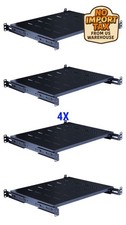 4Pcs Fixed Rack Server Shelf 1U 19'' Shelves Rack Mount Adjustable 14