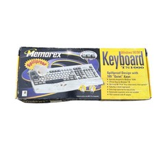 Vintage Memorex TS1000 Spillproof PC Keyboard PS2 Windows 95/98 picture