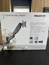Mount-It MI-765 Single Monitor Wall Mount Arm Black Brand new in box picture