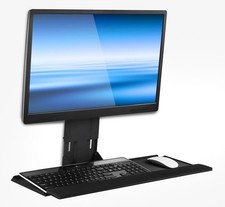 Mount-It Monitor & Keyboard Wall Mount Height Adjustable 25 Inch Wide Platform picture