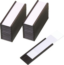 30 Pcs 3 X 1 Inch Magnetic Label Holders Locker Name Tags with 30 Protective Fil picture
