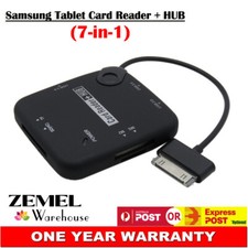 7in1 Samsung Galaxy Tab TF MicroSD SDHC Card Reader 30-pin Plug w/ USB OTG HUB picture