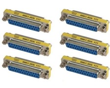 6 PCS DB25 25-Pin Serial Female to Female Mini Gender Changer Coupler Adapter picture