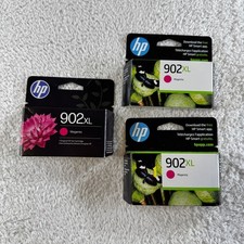 HP 902XL Ink Cartridges 3 Pack Magenta New Exp 2026 2027 High Yield T6M06AN picture