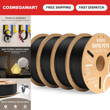 High-Quality PETG 3D Printer Filament 1.75mm Black - 4 Pack Bundle for Printing picture