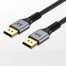 BLACK/GRAY - MVTV 1.5M DISPLAYPORT TO DISPLAYPORT CABLE HDR DP 1.4 MALE TO MALE picture