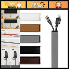 Flexible Wall Cord Cover - Slim Silicone Cable Raceway, Self-Adhesive, 10ft Wire picture