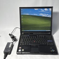 Vintage IBM ThinkPad T60 14” Laptop Win XP Pro, T2400, ATI Radeon, 320gb HDD picture