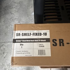 Strong 1U Fixed Metal Rack Shelf, Rack-Mounted 19 in, 36 lb Capacity picture