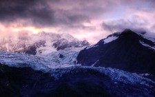Landscape mountains snow ice nature dark glacier alaska Custom Gaming Mat Desk picture