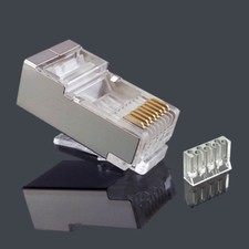 30PCS RJ45 Connector RJ45 Plug CAT6 Network Connector Gold Plated 8P8C Shielded picture
