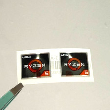 2 x AMD RYZEN 5 Sticker Label Decal  19mm x 16mm picture