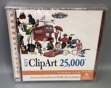 1998 Learning Co. Softkey Key Clip Art 25,000 for Windows 3.1 & 95 PC CD-Rom picture